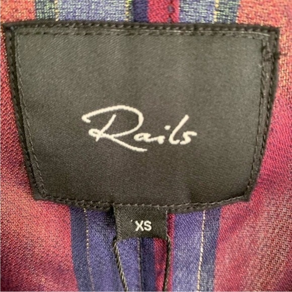 Rails Sloane Striped Metallic Tie Front Top Janeiro Stripe - Picture 8 of 9